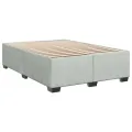 cadre de lit et matelas Gris clair 140x200cm Velours