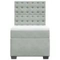 cadre de lit et matelas Gris clair 90x200 cm Velours