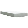 cadre de lit et matelas Gris clair 90x200 cm Velours