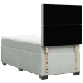 cadre de lit et matelas Gris clair 90x200 cm Velours