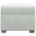 cadre de lit et matelas Gris clair 90x200 cm Velours