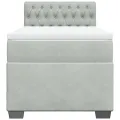 cadre de lit et matelas Gris clair 90x200 cm Velours