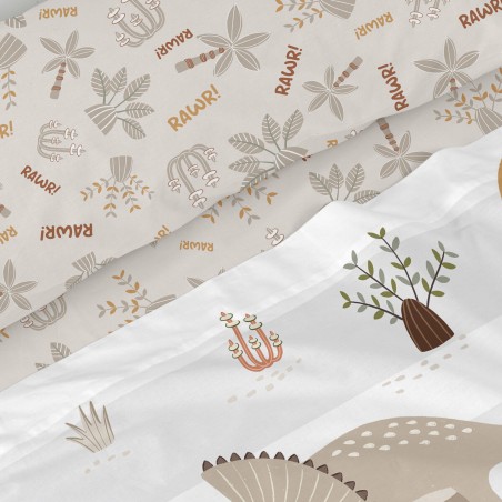 Juego de Sábanas HappyFriday Moshi Moshi Dino family Multicolor Cama