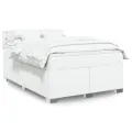 cadre de lit avec matelas Blanc 140x200cm Similicuir
