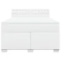 cadre de lit avec matelas Blanc 140x200cm Similicuir