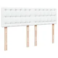cadre de lit avec matelas Blanc 140x200cm Similicuir