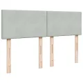 cadre de lit et matelas Gris clair 140x200cm Velours