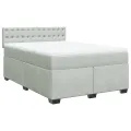 cadre de lit et matelas Gris clair 160x200cm Velours