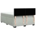cadre de lit et matelas Gris clair 160x200cm Velours