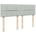 cadre de lit et matelas Gris clair 140x200cm Velours