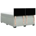 cadre de lit et matelas Gris clair 140x200cm Velours