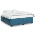 Cadre de lit sans matelas bleu 180x200 cm velours