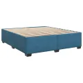 Cadre de lit sans matelas bleu 180x200 cm velours