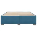 Cadre de lit sans matelas bleu 180x200 cm velours
