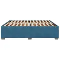 Cadre de lit sans matelas bleu 180x200 cm velours