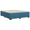 Cadre de lit sans matelas bleu 180x200 cm velours