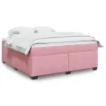 cadre de lit avec matelas Rose 180x200 cm Velours