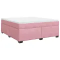 cadre de lit avec matelas Rose 180x200 cm Velours