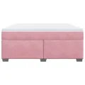 cadre de lit avec matelas Rose 180x200 cm Velours