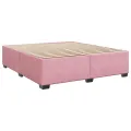 cadre de lit avec matelas Rose 180x200 cm Velours