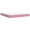cadre de lit avec matelas Rose 180x200 cm Velours