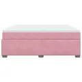 cadre de lit avec matelas Rose 180x200 cm Velours