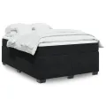 cadre de lit et matelas Noir 160x200 cm Velours