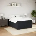 cadre de lit et matelas Noir 160x200 cm Velours