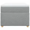 cadre de lit et matelas Gris clair 90x190 cm Tissu