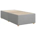 cadre de lit et matelas Gris clair 90x190 cm Tissu