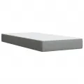cadre de lit et matelas Gris clair 90x190 cm Tissu