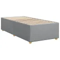 cadre de lit et matelas Gris clair 90x190 cm Tissu