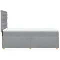 cadre de lit et matelas Gris clair 90x190 cm Tissu