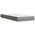 cadre de lit et matelas Gris clair 90x190 cm Tissu