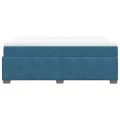 cadre de lit et matelas Bleu foncé 160x200cm Velours