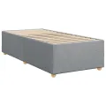 cadre de lit et matelas Gris clair 90x190 cm Tissu
