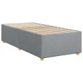 cadre de lit et matelas Gris clair 90x190 cm Tissu