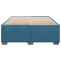 Cadre de lit sans matelas bleu 160x200 cm velours