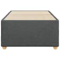 Cadre de lit sans matelas gris foncé 90x200 cm tissu