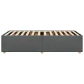 Cadre de lit sans matelas gris foncé 90x200 cm tissu