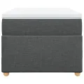 cadre de lit avec matelas Gris foncé 90x200 cm Tissu