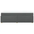 cadre de lit avec matelas Gris foncé 90x200 cm Tissu