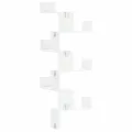 Étagère d'angle murale blanc 45x45x147 cm bois d'ingénierie