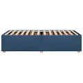Cadre de lit sans matelas bleu 90x190 cm tissu