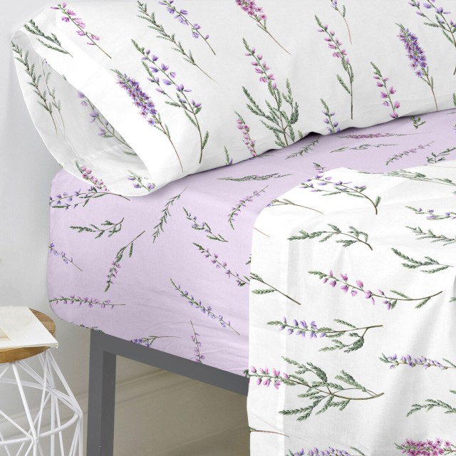 Drap housse HappyFriday Lavanda Multicouleur 90 x 200 x 32 cm