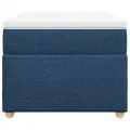 cadre de lit avec matelas Bleu 90x190 cm Tissu