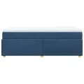 cadre de lit avec matelas Bleu 90x190 cm Tissu