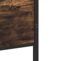 Cadre de lit en métal sans matelas chêne fumé 180x200 cm