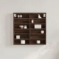 Armoire à vitrine chêne marron 60x8,5x58 cm bois d'ingénierie