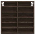 Armoire à vitrine chêne marron 60x8,5x58 cm bois d'ingénierie